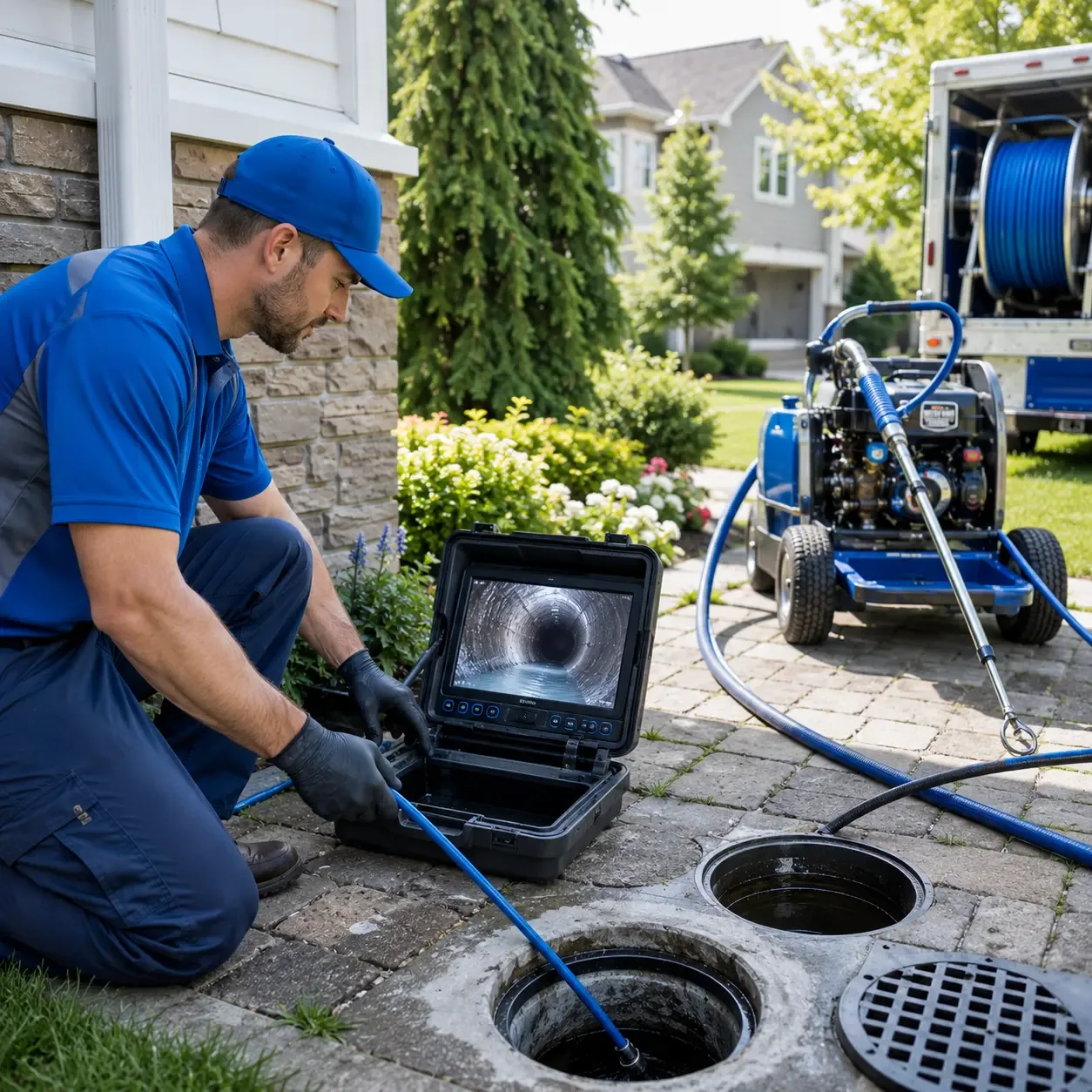 Outdoor drain cleaning professionals serving Edenville, MI
